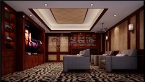 庐山国际276平米别墅新中式风格影音室装修效果图