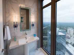 2023家装洗手间采光玻璃窗户设计图片