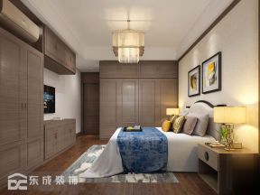 湖滨翡翠城116平米三居室中式风格卧室装修效果图