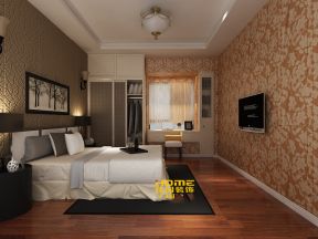 鑫海领域125平米三居室现代风格卧室装修效果图