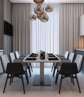 现代简约风格二居室餐厅餐桌椅家装图片