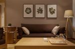 简约日式风格87平三居客厅布艺沙发装修图片