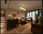 九江国际湾134平米三居室东南亚风格客厅装修效果图