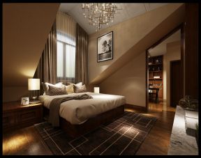 九悦庭200平米别墅中式风格卧室装修效果图