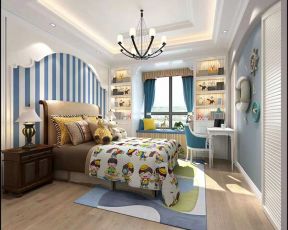 远洲九悦廷138平米三居室欧式风格儿童房装修效果图