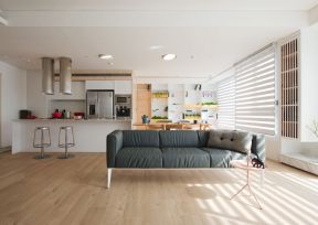 台式风格公寓地板实木装修效果图