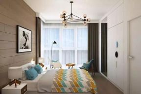 北欧风格65平米公寓卧室窗帘搭配装修效果图
