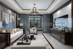 新中式风格客厅装修 2020大气新中式风格客厅设计图 