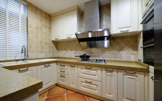 美式风格家装厨房橱柜门板设计图片2023