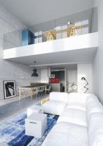 杭州loft公寓室内客厅设计实景图片