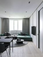 简约北欧风格50平米小户型客厅沙发装修图片