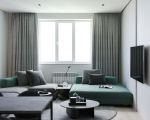 简约北欧风格50平米小户型客厅窗帘设计图片