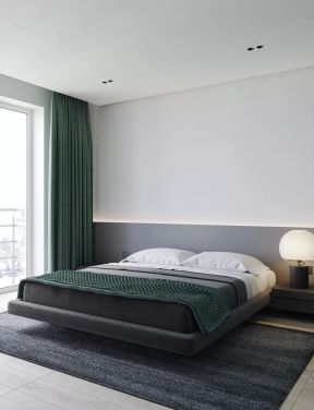 简约北欧风格50平米小户型卧室背景墙设计图片