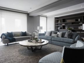 简约现代风格141平三居室客厅沙发设计图