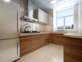 132平现代风格家庭厨房U型设计图片