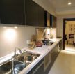 现代中式风格110平方三居厨房台面设计图片