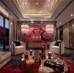 东南亚风格跃层客厅茶几装修效果图欣赏
