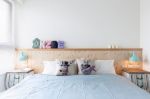 北欧宜家风格119平米三居卧室软床设计图片