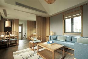 330平别墅客厅木质茶几装修设计图片