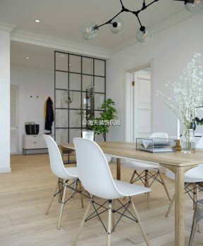 北欧风格120平米三居室餐厅餐桌椅设计图片