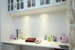 90平米现代欧式三居室书房书桌装修实景图片