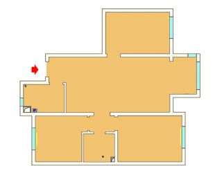 110平方米三居室户型平面设计图