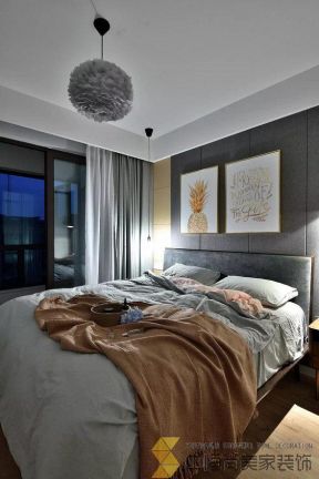 海伦春天89㎡北欧风格两居室卧室装修效果图