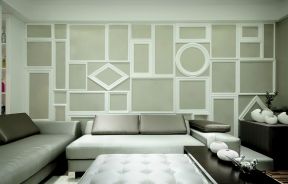 现代风格90平方米二居新房客厅沙发墙装修图片