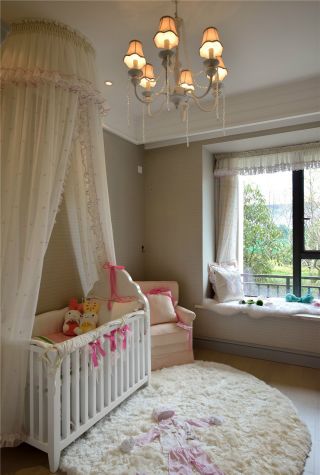 现代欧式风格120平米三室婴儿房装饰图片