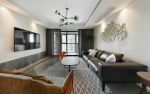 109平现代风格客厅皮质沙发摆放效果图