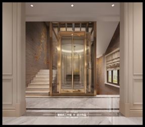 现代风格别墅室内电梯装修效果图片