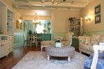 地中海风格家庭客厅沙发茶几装修效果图