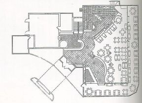 300平米餐饮餐厅平面布置图