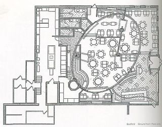 300平米餐饮餐厅平面结构图