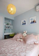 现代风格儿童卧室蓝色背景墙设计效果图