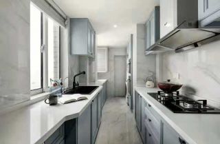 轻奢风格110平米三居室厨房灶台设计图片