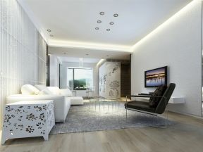 现代简约风格93平两居客厅沙发装修效果图