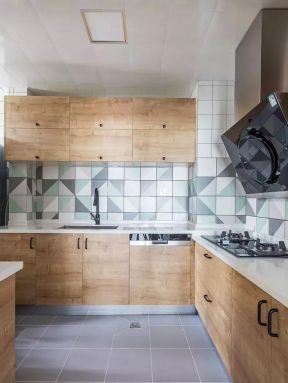 简约北欧风格98平米两居厨房橱柜设计图片