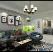 现代简约风格50平米小户型客厅沙发墙装修效果图