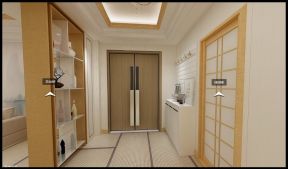 日式简约风格121平三居室玄关柜子装修效果图