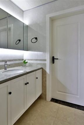 北欧风格家庭卫生间浴室柜装修效果图赏析