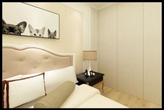 78平米简欧风格二居室卧室台灯装潢效果图