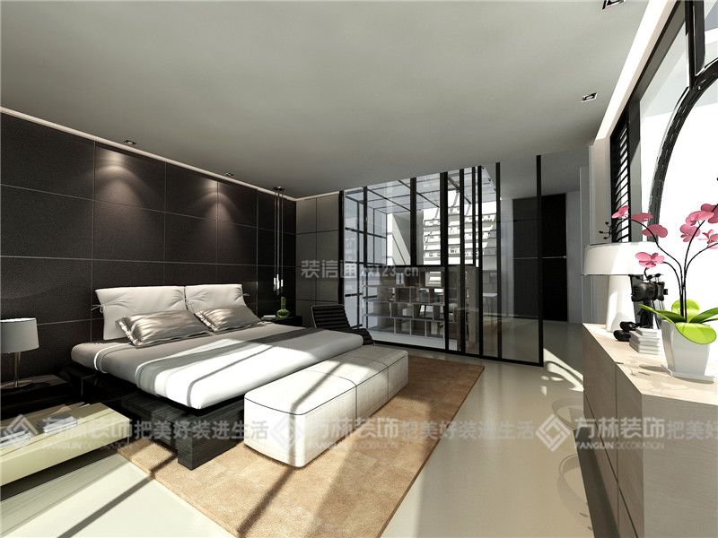 400平米现代简约风格别墅卧室设计效果图片