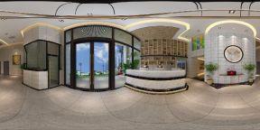 港式风格630平米茶餐厅全景布局设计效果图