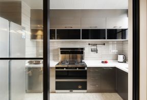 130平方现代风格厨房吊柜装修设计图