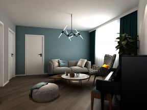 138平欧式风格家庭客厅颜色搭配效果图片