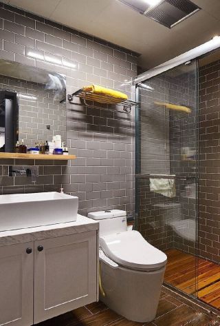 北欧风格两居室卫生间干湿分离装修效果图