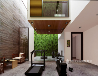 新中式风格511平米别墅健身房家装图片