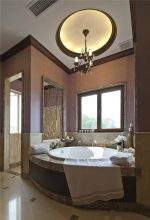 2023美式风格别墅卫生间浴缸设计图片大全一览