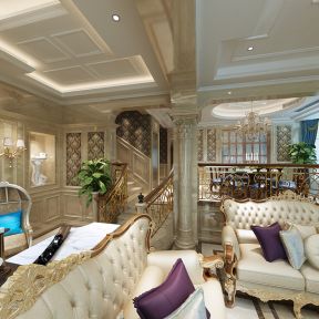 440平米欧式风格别墅客厅沙发装修效果图